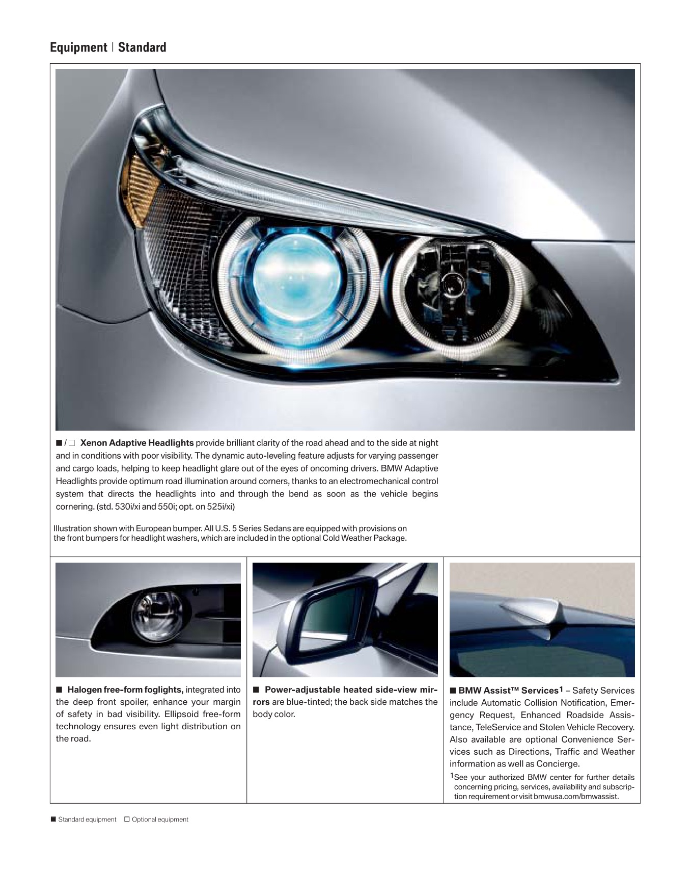2007 BMW 5-Series Brochure Page 10
